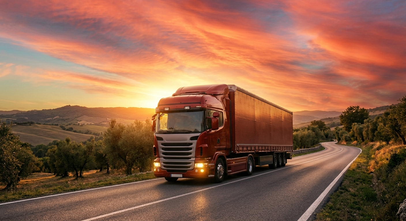 Camions sur route européenne
