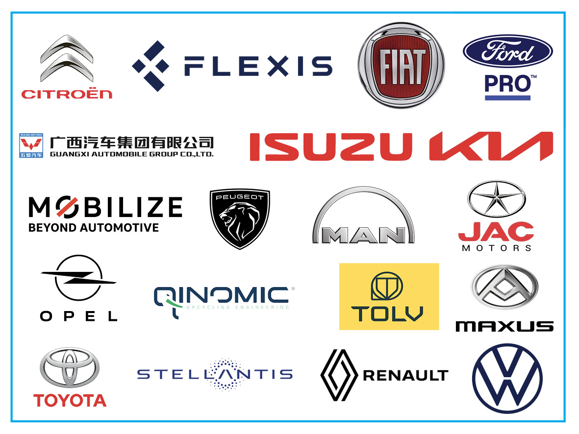 logos des 15 constructeurs